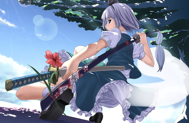 HD wallpaper: anime, anime girls, samurai, sword, katana | Wallpaper Flare