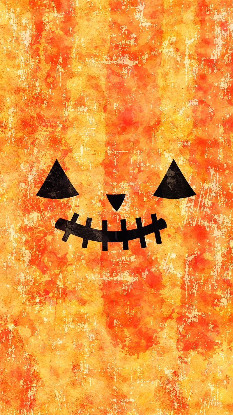 Happy Halloween Face, Adoxali, black, carve, carved, carving, creepy, cute, distressed, emotion, expression, eyes, fun, funny, ghoul, goofy, grunge, hole, horror, illustration, jack, lantern, monster, mouth, orange, pumpkin, scary, silhouette, spooky, teeth, texture, trick or treat, HD phone wallpaper