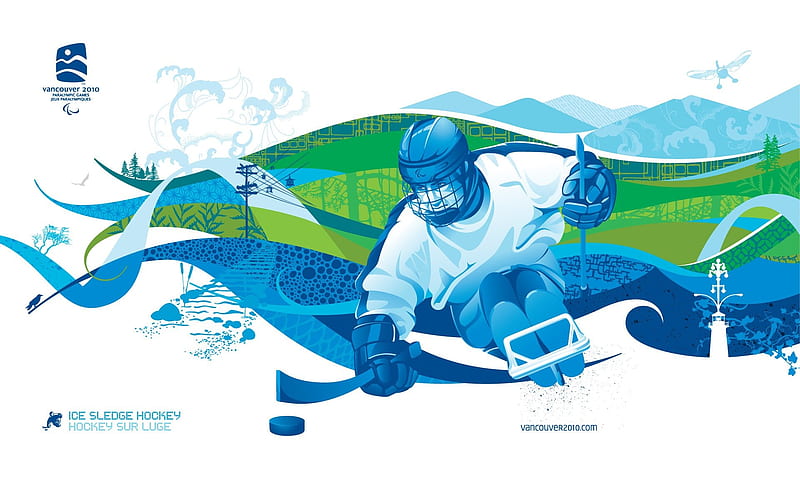 Ice sledge hockey-2010 Winter Paralympic Sport Events, HD wallpaper