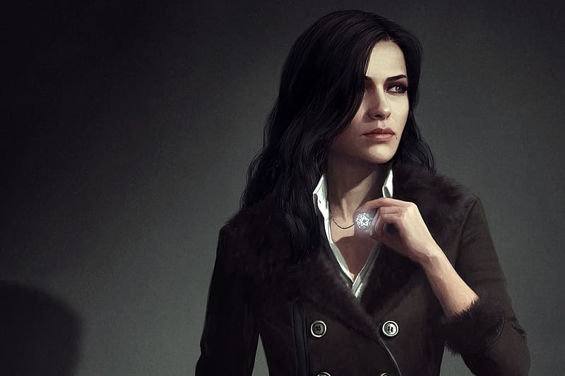 Video Game, Black Hair, Purple Eyes, The Witcher, The Witcher 3: Wild Hunt, Yennefer Of Vengerberg, HD wallpaper