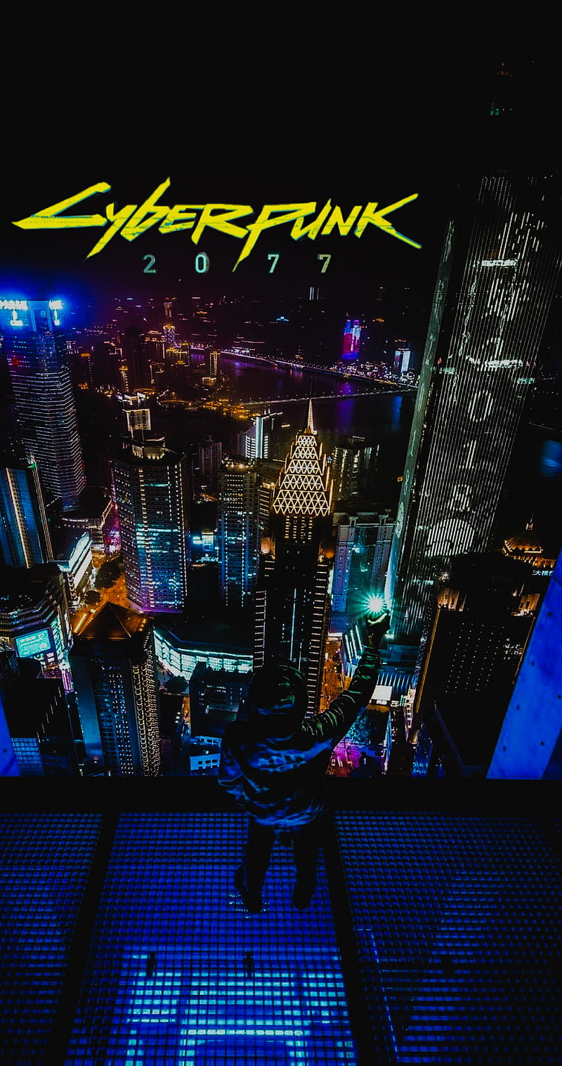 Cyberpunk 2077, black, city, mass, night, party, pure, robot, thunder, veil, HD phone wallpaper