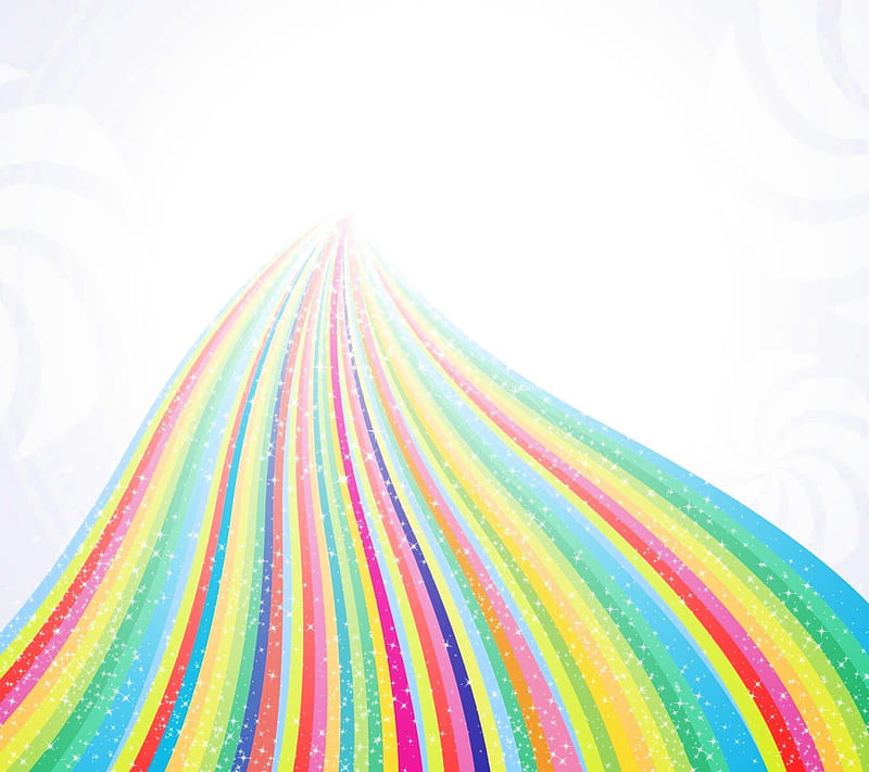 Rainbow, abstract, background, colorful, glow, multicolor, white, HD wallpaper
