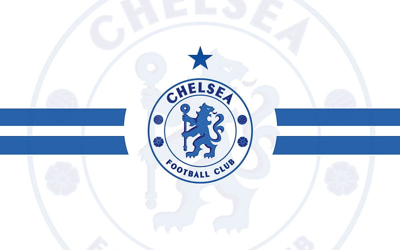 Premier League, Chelsea FC, white background, fan art, HD wallpaper