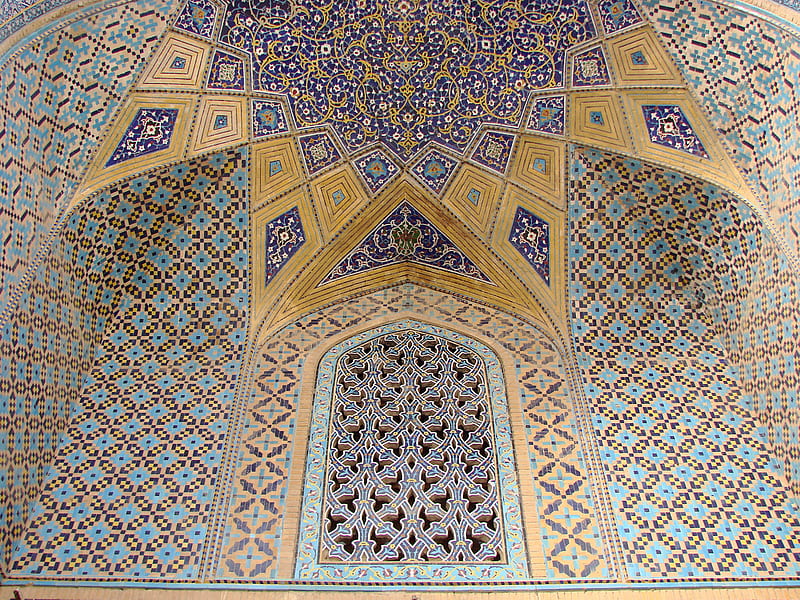 iranian Architecture, detail, islamic, tile, tiling, tourism, travel, HD wallpaper