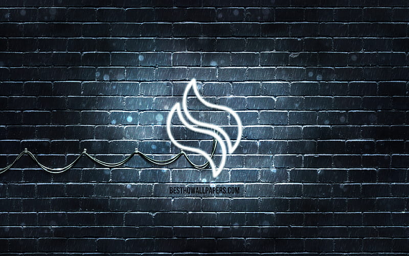 Smoke neon icon gray background, neon symbols, Smoke, neon icons, Smoke sign, nature signs, Smoke icon, nature icons, HD wallpaper