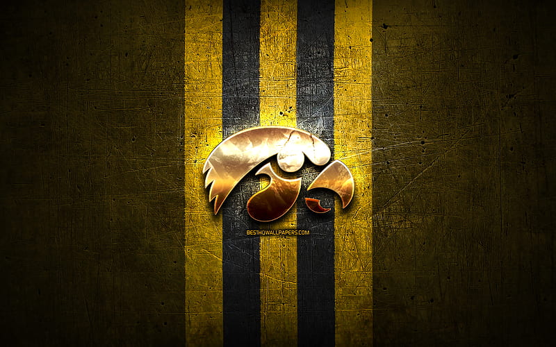 Iowa Hawkeyes, golden logo, NCAA