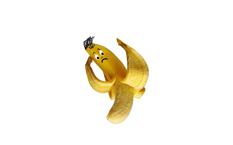 funny banana, fruit, yellow, HD wallpaper