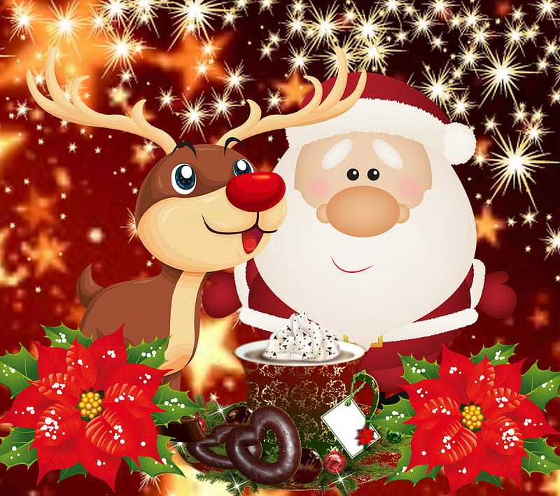 1440x1280px, dibujos animados, feliz navidad, santa, navidad, Fondo de  pantalla HD | Peakpx