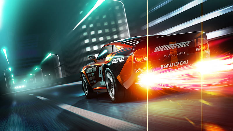 Ridge Racer Full , race, ridge racer, game, full , city, car, light, night, HD wallpaper