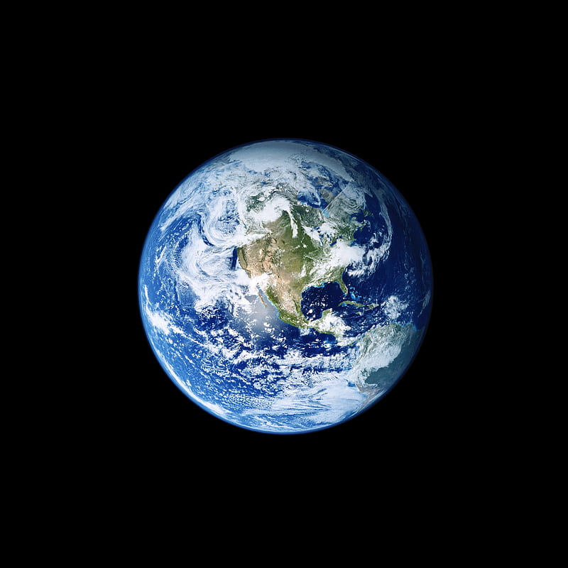 Earth, planet, black, HD phone wallpaper