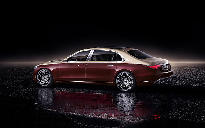 2021, Mercedes-Maybach S580, rear view, exterior, luxury cars, new S580, german cars, Mercedes, HD wallpaper