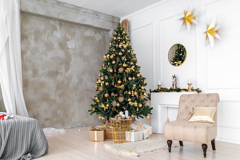 Holiday, Christmas, Christmas Ornaments, Christmas Tree, Room, HD wallpaper