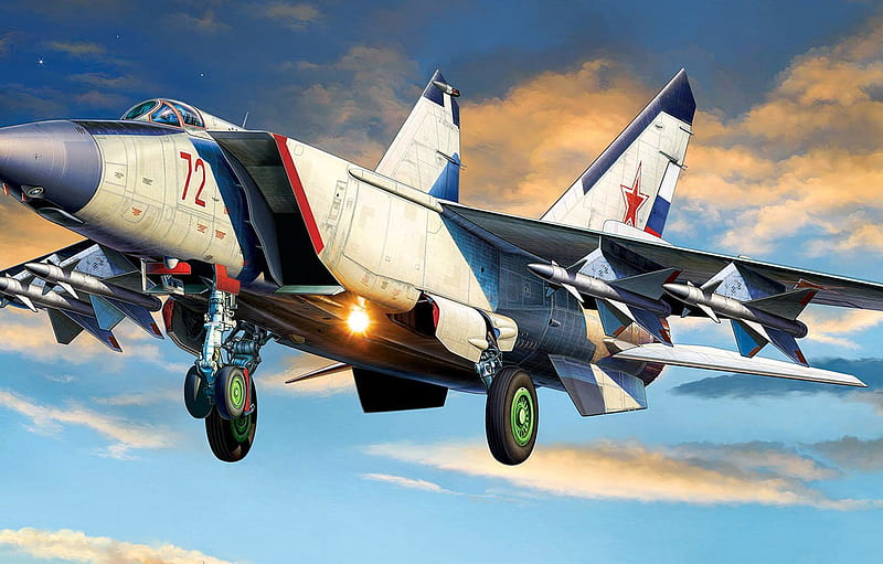 The Russian Air Force, The MiG 25, Foxbat, Twin Engine High Altitude Fighter Interceptor, Soviet Supersonic For , Section авиация, HD wallpaper