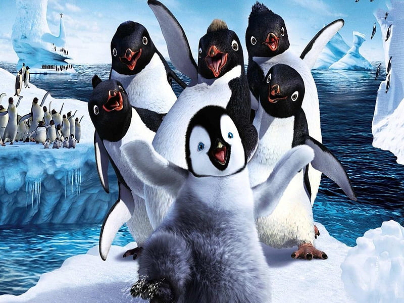 Happy feet, cute, movie, snow, penguin, ice, animal, HD wallpaper | Peakpx