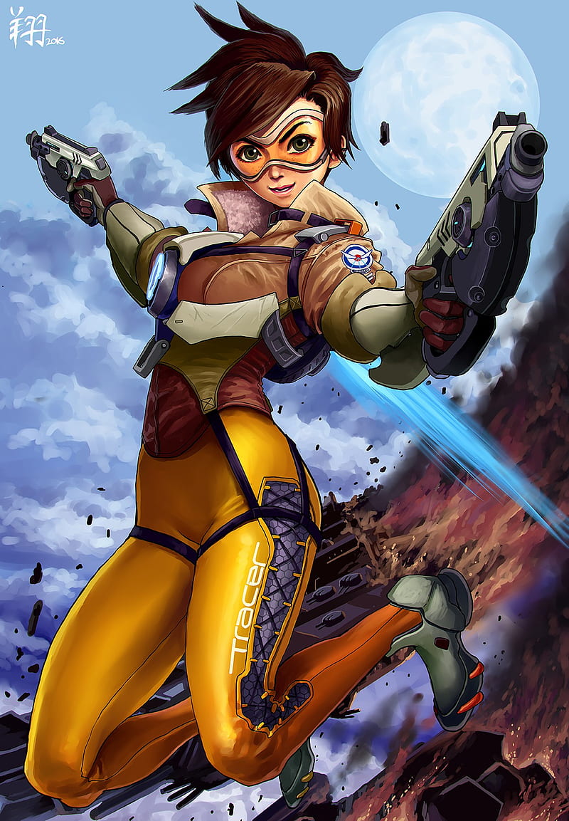 Pin by Akira on Tracer  Overwatch fan art, Overwatch tracer, Warrior girl
