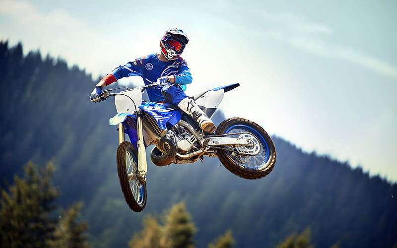 Yamaha YZ450F, sportbikes, 2018 bikes, motocross, jump, Yamaha for with resolution . High Quality, HD wallpaper