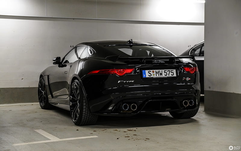 jaguar f type coupe black wallpaper
