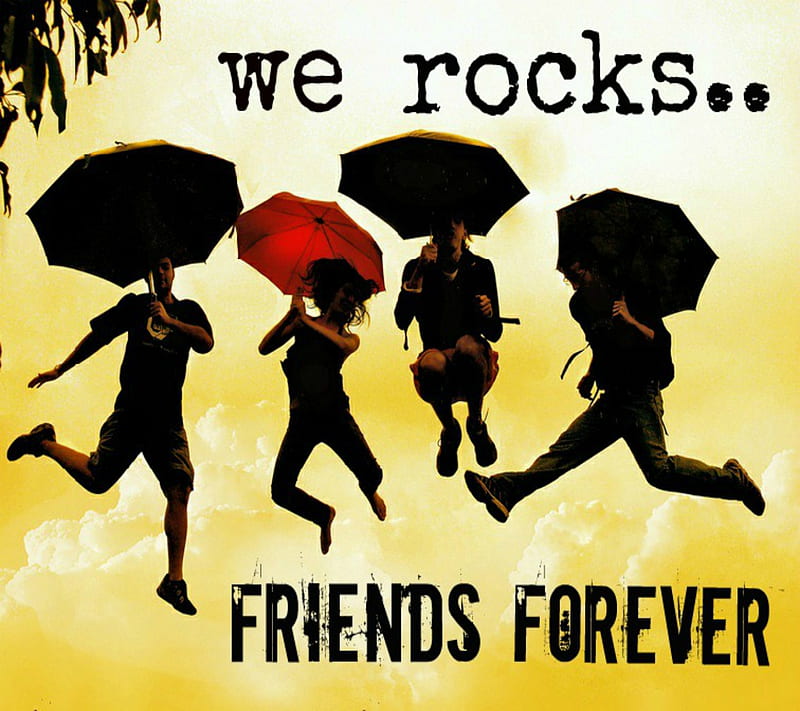 Friends Forever , 2012, boy, cool, friends, girl, love, nature, new, nice, rain, rocky, HD wallpaper