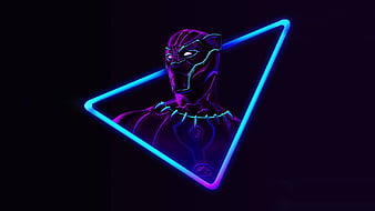 HD black panther neon wallpapers | Peakpx