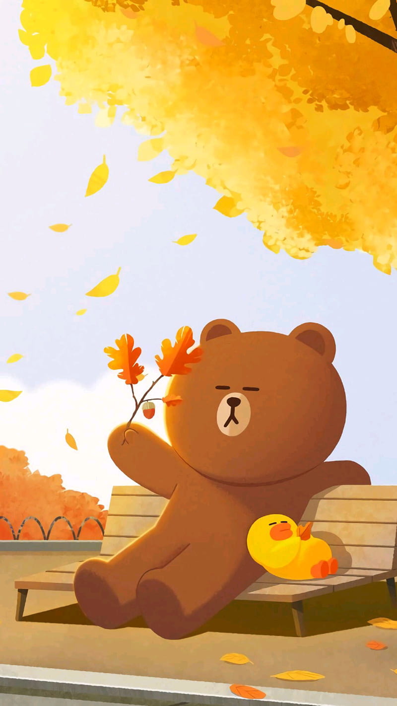 Life is Good, autumn, bear, bff, buddies, duck, fall, friends, HD phone  wallpaper | Peakpx