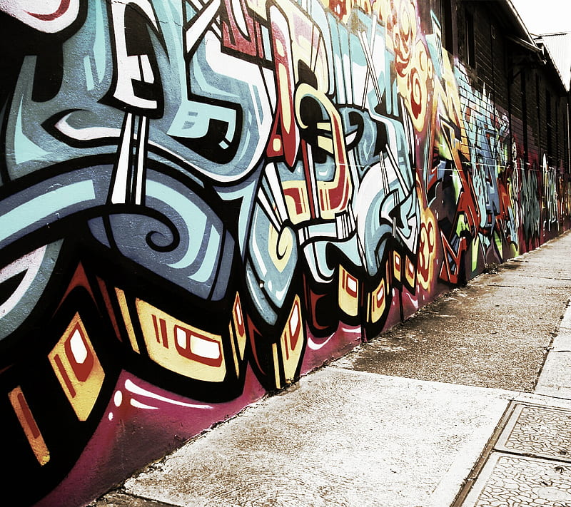 wall, graffiti, HD wallpaper