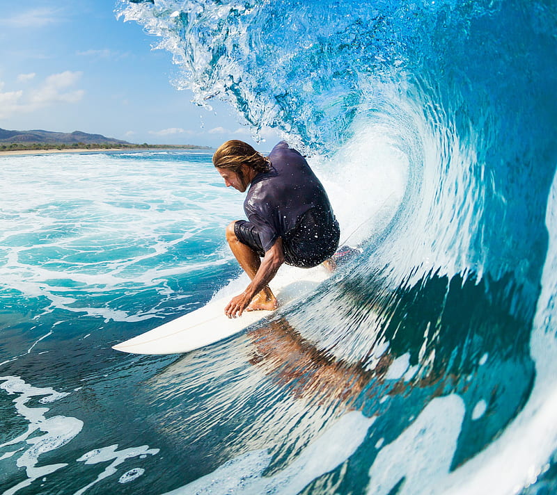 Surfing, man, ocean, sea, esports, surfboard, waves, HD wallpaper