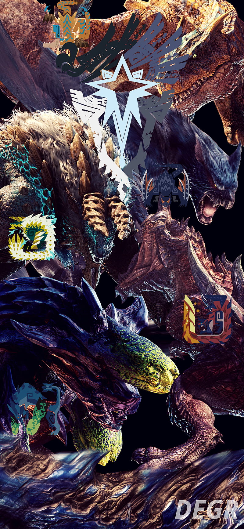 Wallpaper ID 347656  Video Game Monster Hunter Phone Wallpaper Dragon  Rathalos Monster Hunter Battle Warrior 1125x2436 free download