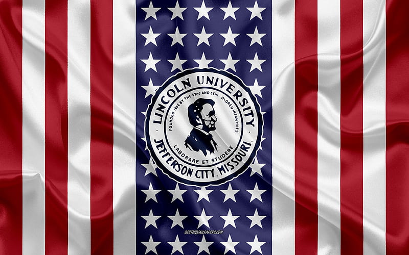 Lincoln University of Missouri Emblem, American Flag, Lincoln University of Missouri logo, Missouri, USA, Lincoln University of Missouri, HD wallpaper