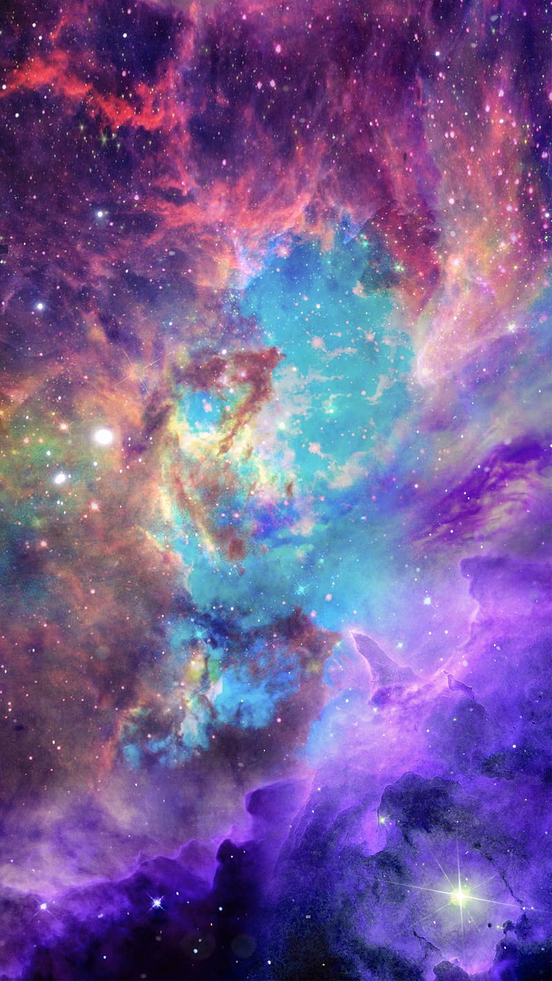 nebula mix bg, Circlestances, color, colorful, cosmos, planets, space, stars, HD phone wallpaper