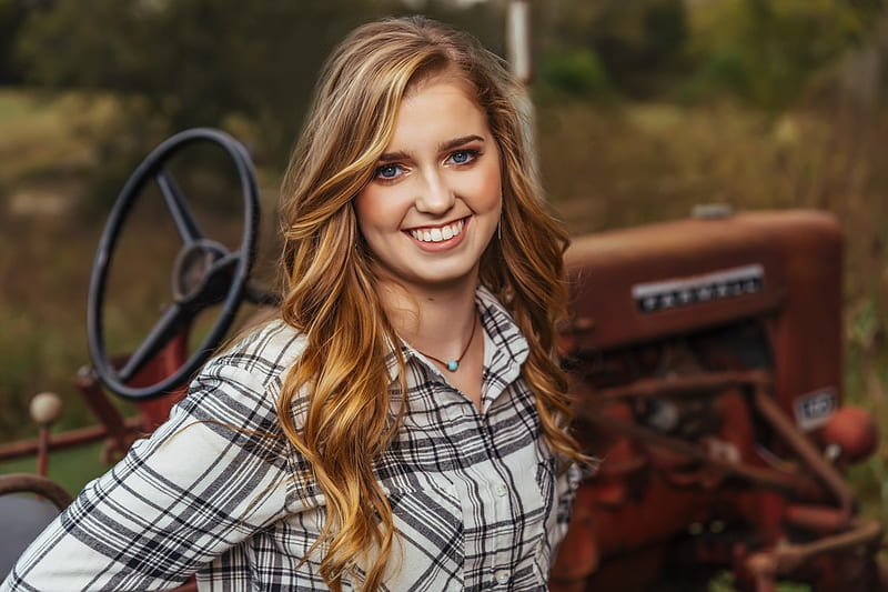 Going To Work . ., female, tractor, cowgirl, ranch, outdoors, women ...