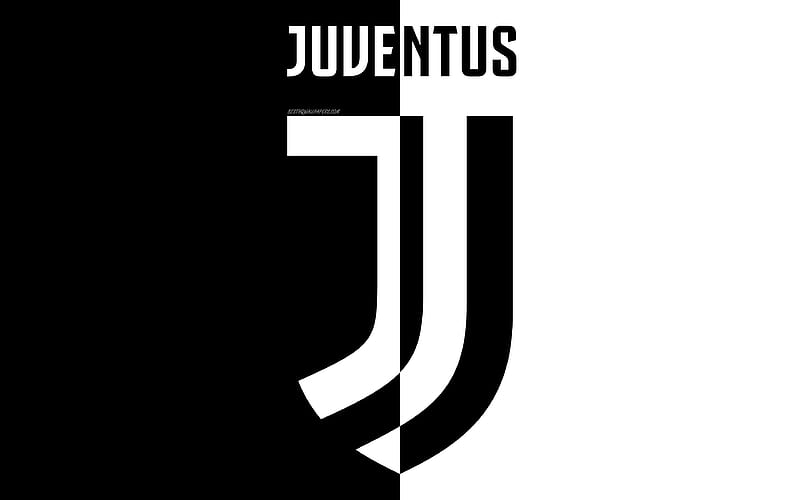 Juventus FC, new logo black and white new emblem, art, Italian football club, Turin, Serie A, Italy, Football, Juve, HD wallpaper