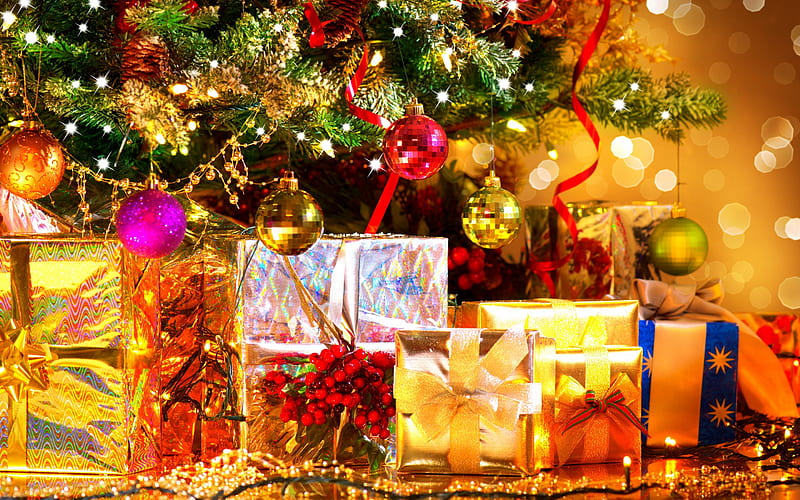 Holiday, Christmas, Christmas Tree, Decoration, Gift, HD wallpaper | Peakpx