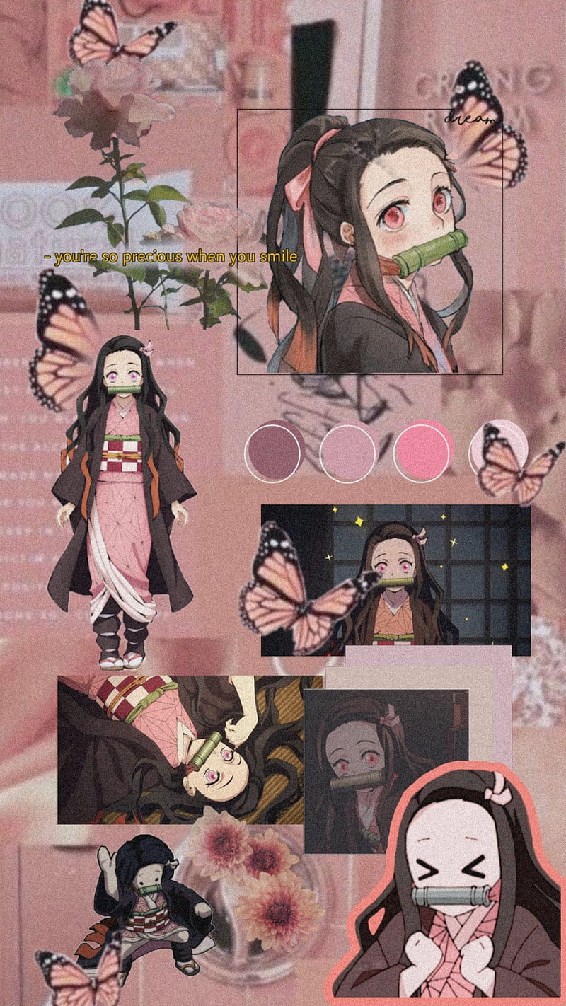 Nezuko, rosa, Fondo de pantalla de teléfono HD | Peakpx