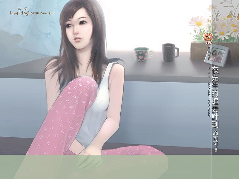Pastel Paintings of Sweet Girls in Romance Novels, HD wallpaper