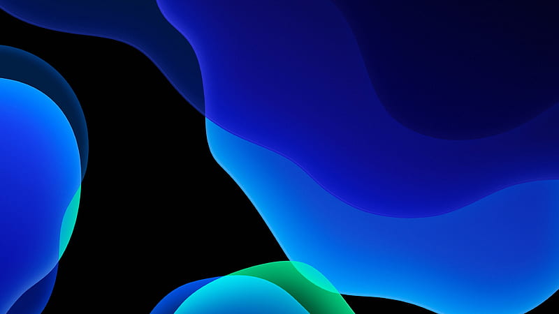 iOS 13, iPadOS, abstract, dark, WWDC 2019, HD wallpaper