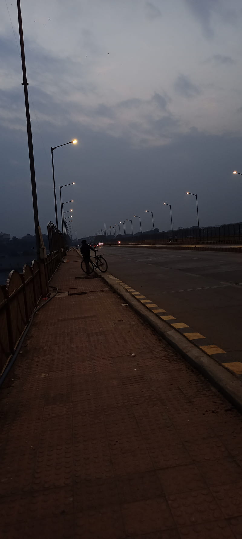 Ahmedabad bridge, cycling, elis bridge, morning view, morningside, nature, reiverfront, riverside, seasons, sky, HD phone wallpaper