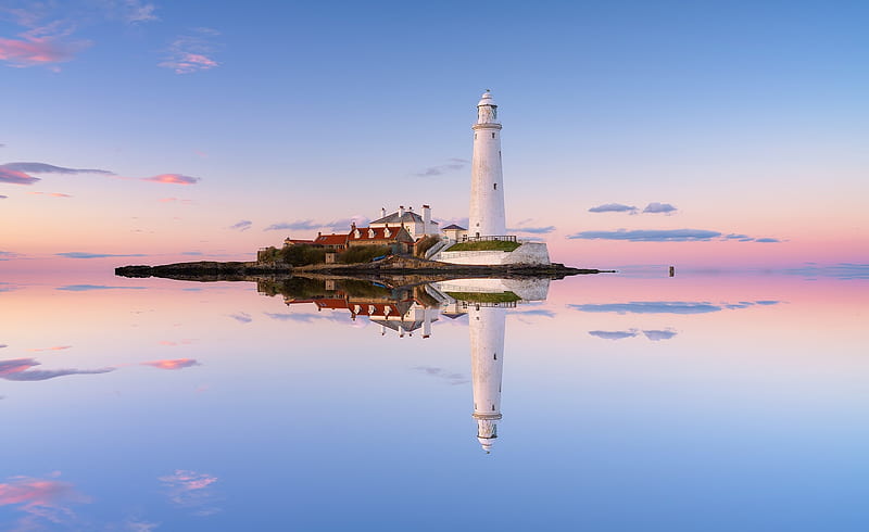Lighthouse Reflection, HD wallpaper