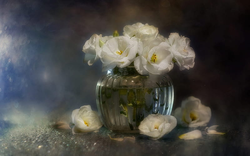 Beautiful Flowers, Flowers, Eustoma, Vase, Bouquet, HD wallpaper | Peakpx