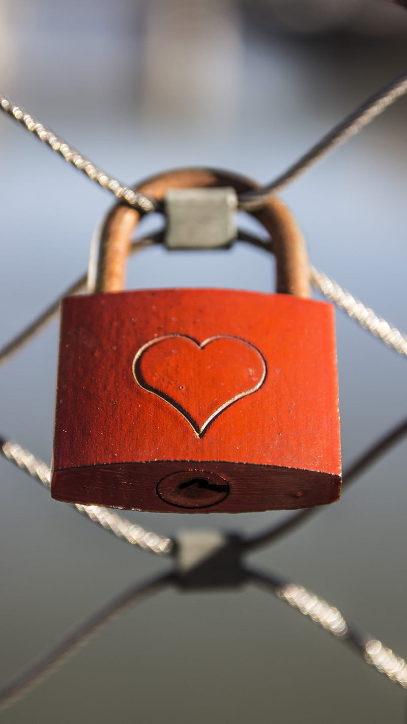 Heart Castle Love , fence, padlock, lock, HD phone wallpaper