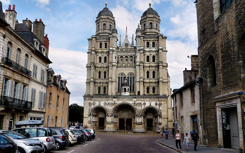 Church in France, France, Dijon, Burgundy, church, HD wallpaper