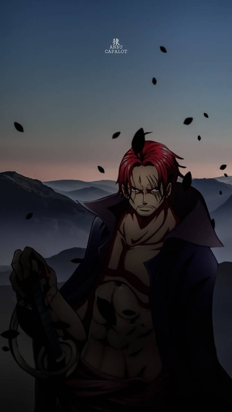 Red Onigashima Shanks Anime Wallpaper Dark Edit Mobile | One piece  episodes, One piece wallpaper iphone, One piece cartoon