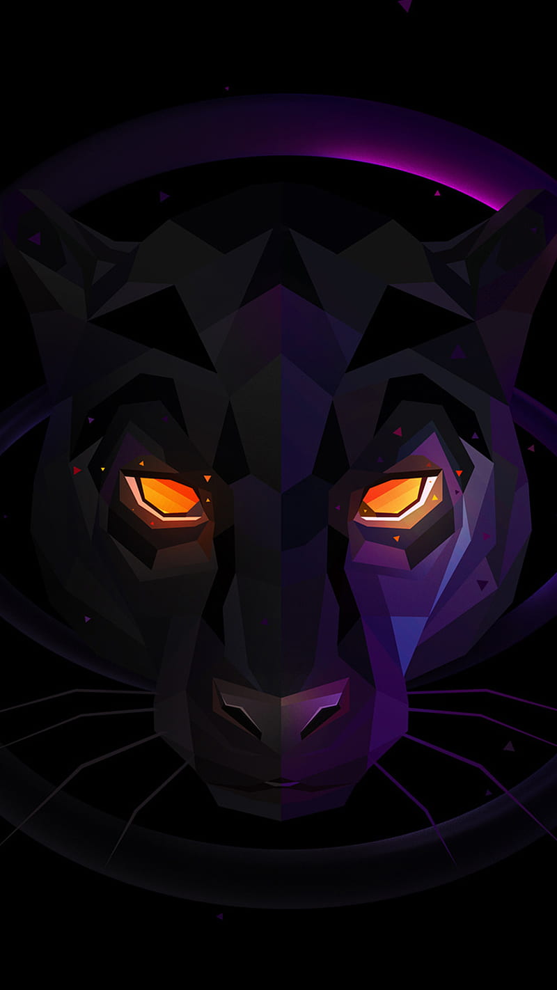 wolf-facets, black, panther, wolf, HD phone wallpaper