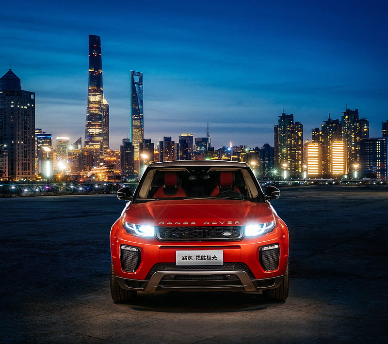 Range Rover Evoque, car, range rover, red, HD wallpaper