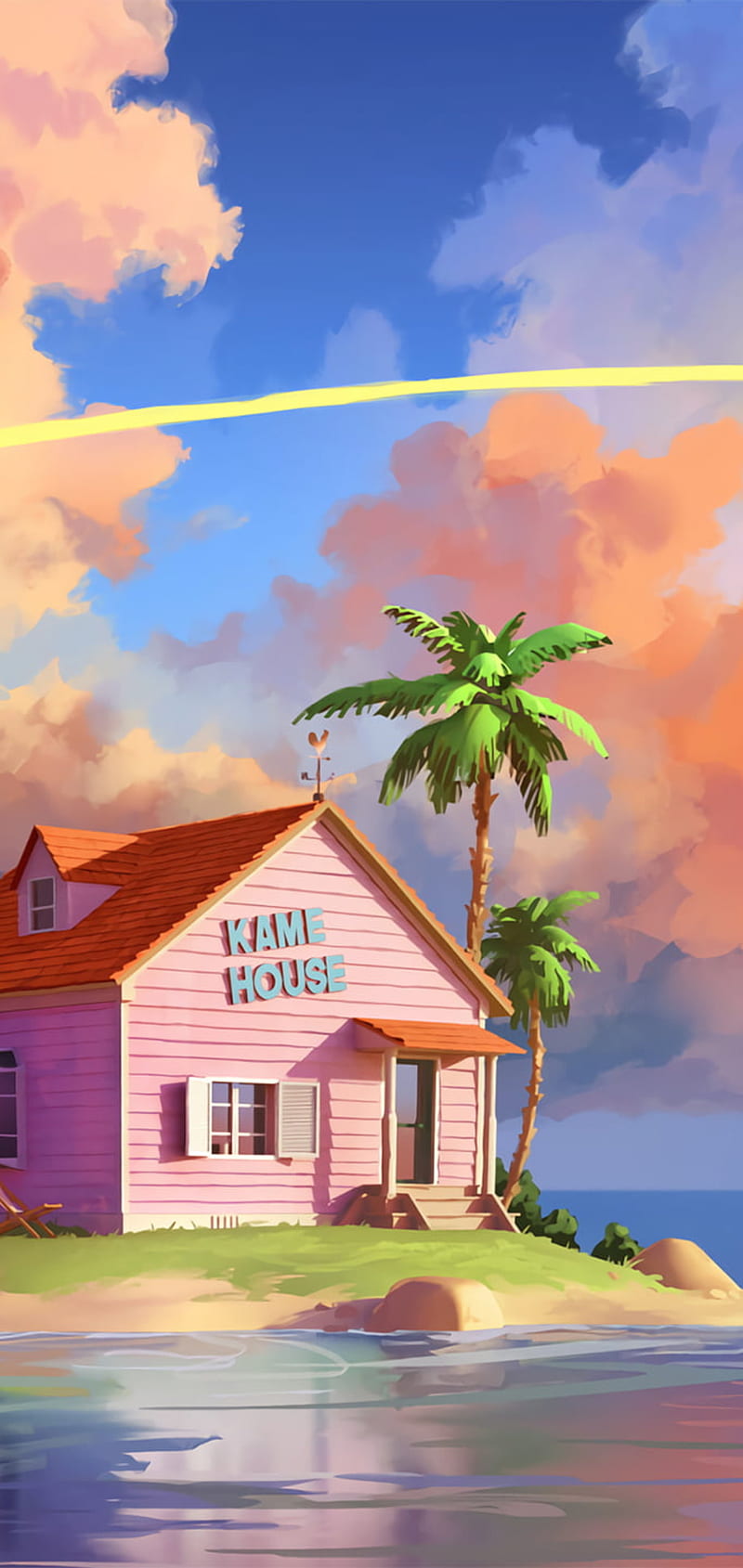 Kame, island, villa, HD phone wallpaper
