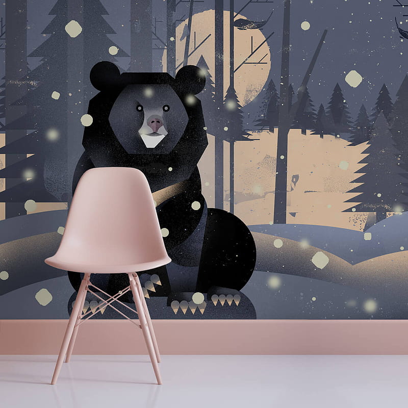 Black Bear - Contemporary African Design, American Black Bear, HD phone wallpaper