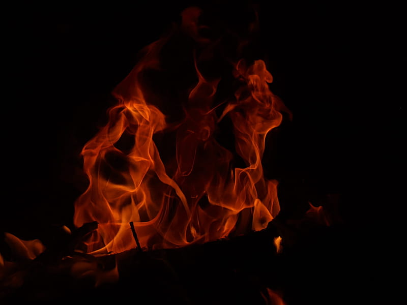 fire, flame, darkness, dark, burn, HD wallpaper