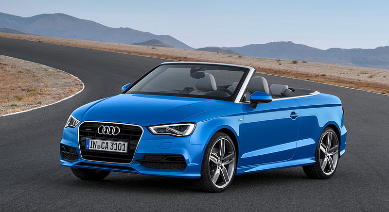 Audi A3 Cabriolet (2015) Ara Blue in Crystal Effect - Front , car, HD wallpaper