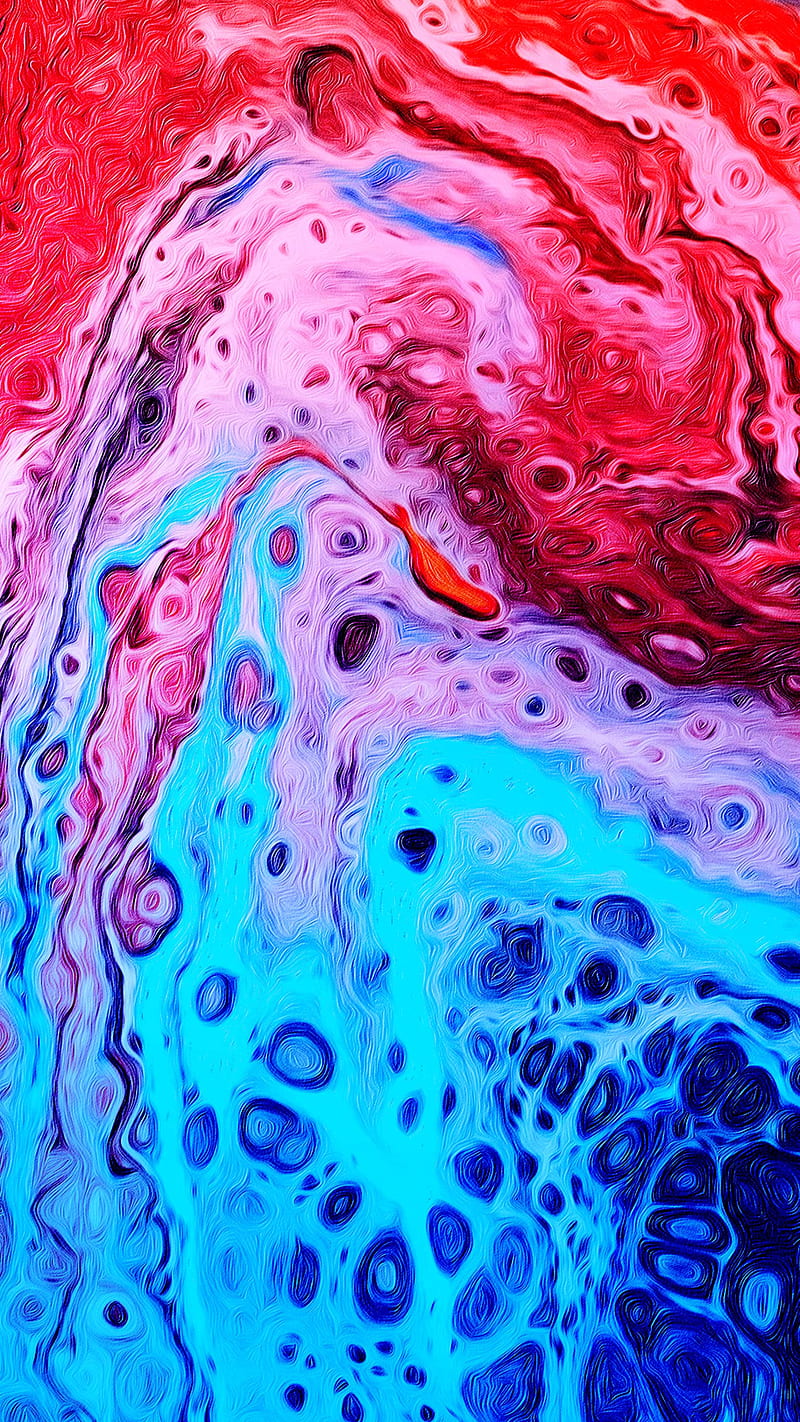 Red and Teal Abstract , 