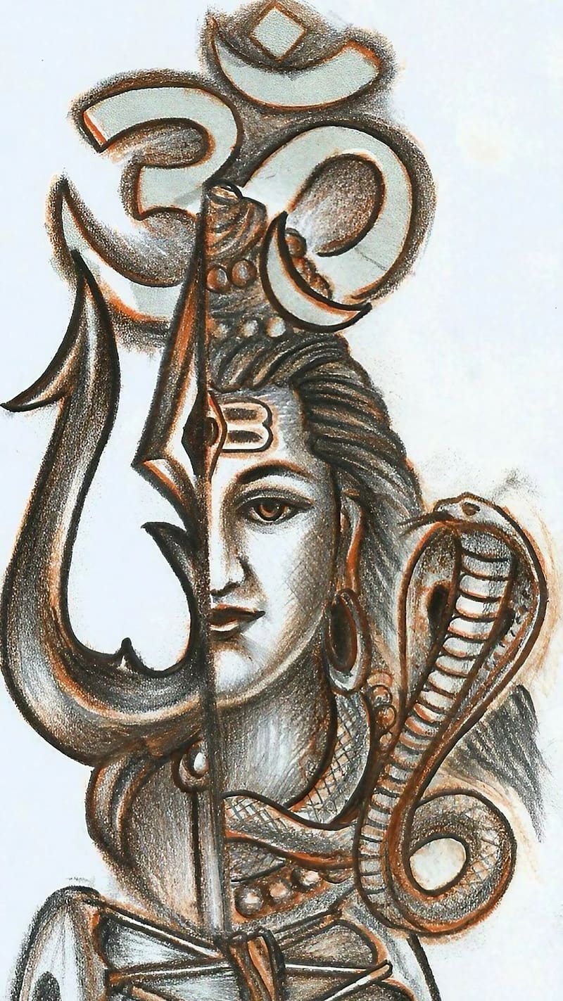 Hara Hara Shambhu, Sketch Work, lord shiva, mahadev, HD phone wallpaper