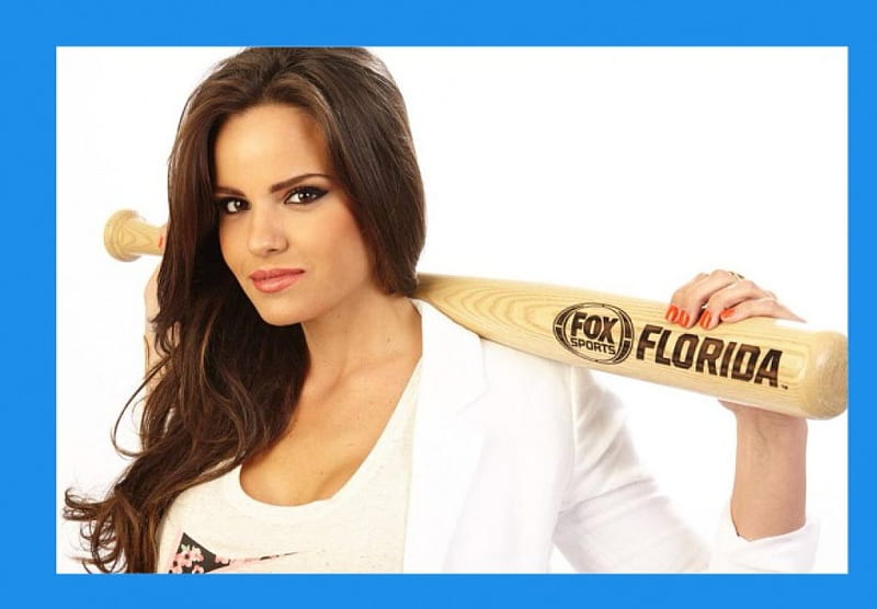 gorgeous supermodel with baseball bat, cute, girl, teen, hot, sexy, HD wallpaper